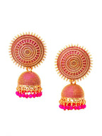 Gold-Polished Alloy Designer Brass Jhumki Earrings - The Pari | Grab2Buy