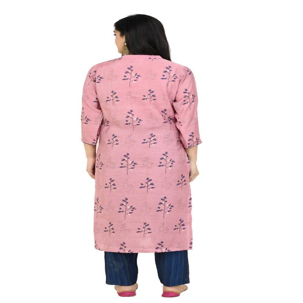 Lagi Women's Pink Printed Straight Kurta & Pant (MC41B) | Grab2Buy