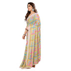 Women's Partywear Designer Green Georgette Fancy Saree - Satrangi | Grab2Buy
