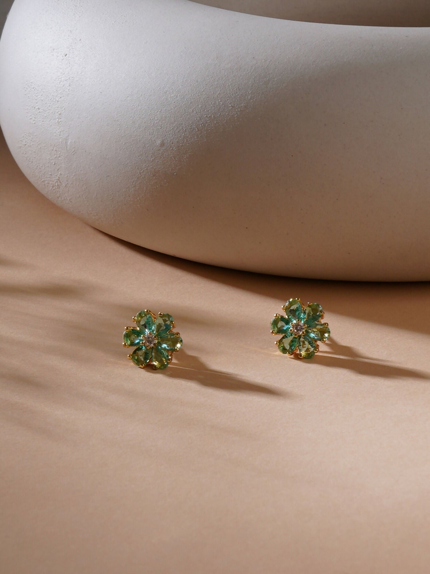 stone stud (mint green ) - Ruby Raang | Grab2Buy