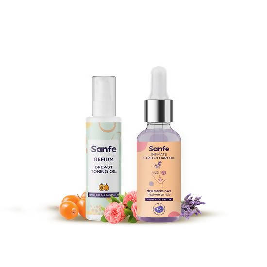 Sanfe Intimate Stretch Mark Oil And Refirm Breast Toning Oil | Grab2Buy