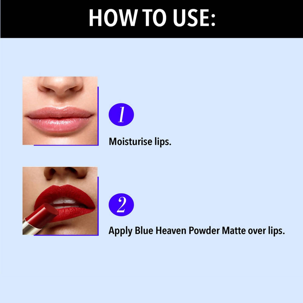 Blue Heaven Powder Matte Lipstick Apple Orchard | Grab2Buy