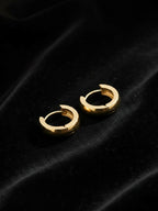 NVR Men's Gold Plated Hoop Earrings | Grab2Buy