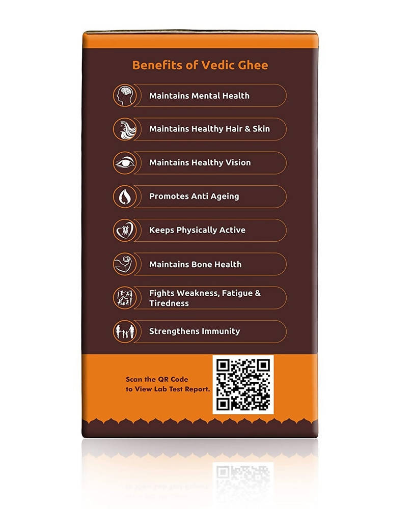 Vedic Ghee Premium A2 Gir Cow Cultured Ghee from Kesariya Farm Indian Gir Cow Ghee, Pure A2 Ghee, Natural & Healthy | Swadesiicart
