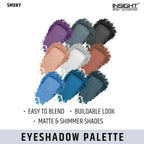 Insight Cosmetics 9 Color Eyeshadow Pallate - Smoky | Grab2Buy