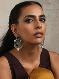 trueBrowns Silver Tone Handpainted Earrings | Grab2Buy