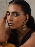 trueBrowns Silver Gold Tone Kundan Earrings | Grab2Buy