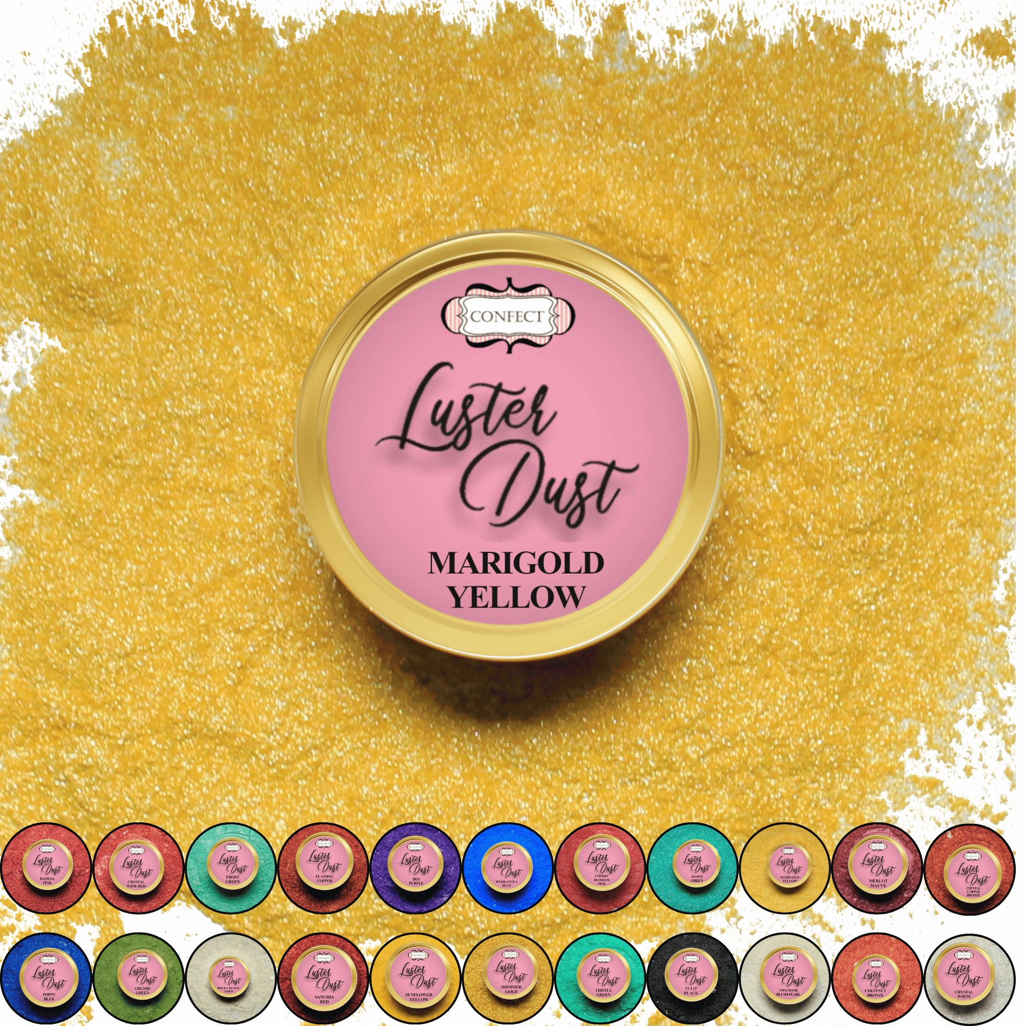 Confect Marigold Yellow | Edible Luster Dust | Grab2Buy