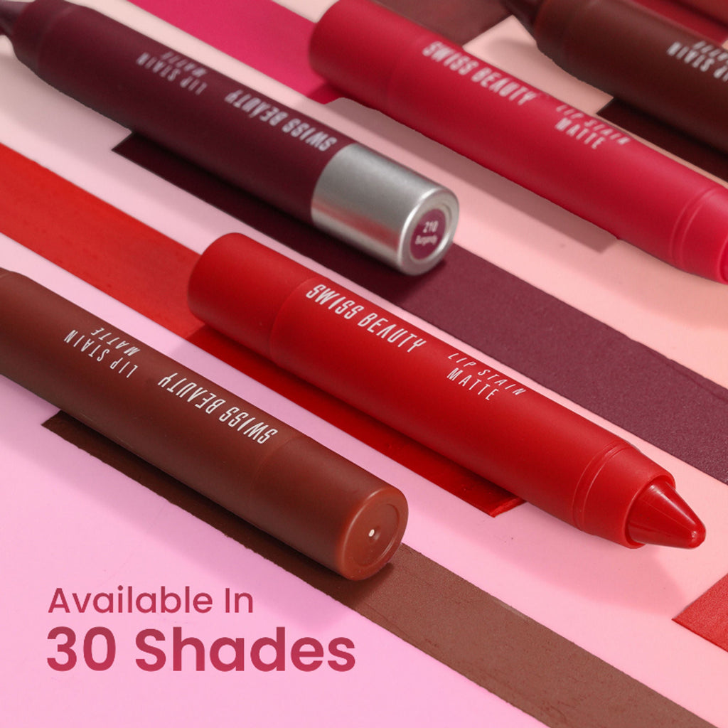 Swiss Beauty Lip Stain Matte Lipstick - 205 Lush Pink | Grab2Buy