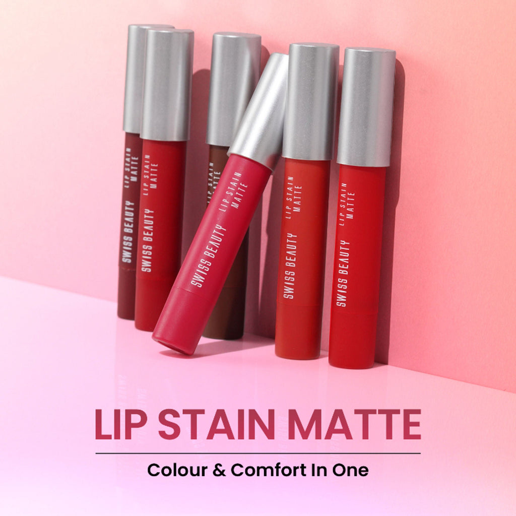 Swiss Beauty Lip Stain Matte Lipstick - 222 Hot Nude | Grab2Buy