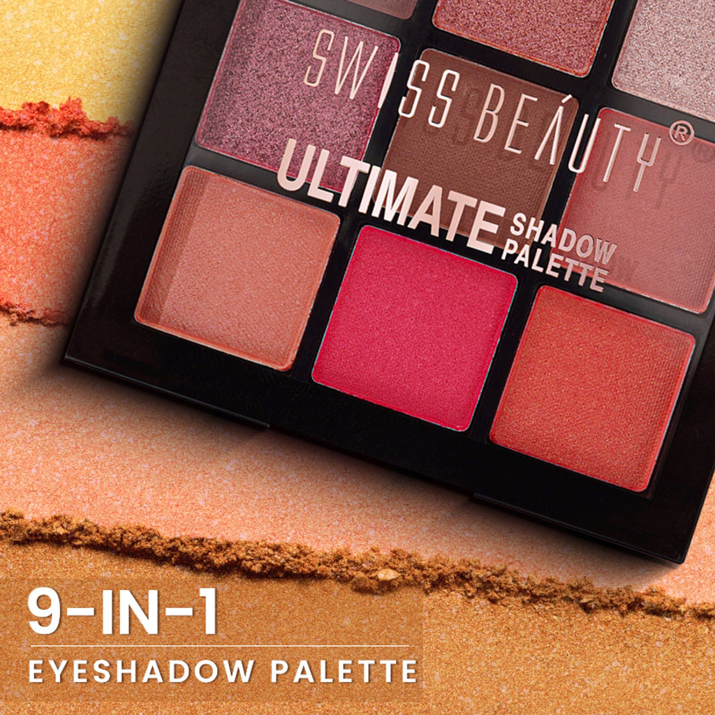 Swiss Beauty Ultimate 9 Pigmented Colors Eyeshadow Palette - 7 | Grab2Buy