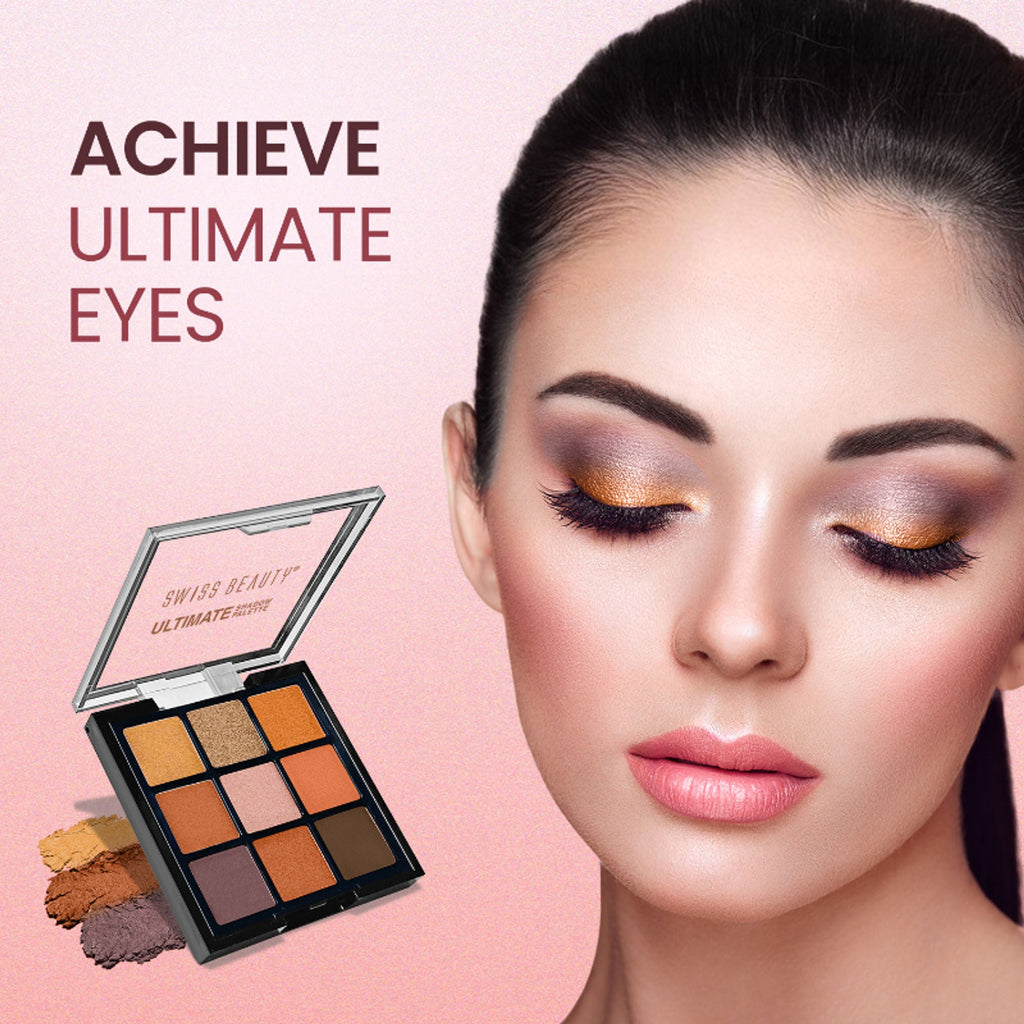 Swiss Beauty Ultimate 9 Pigmented Colors Eyeshadow Palette - 3 | Grab2Buy