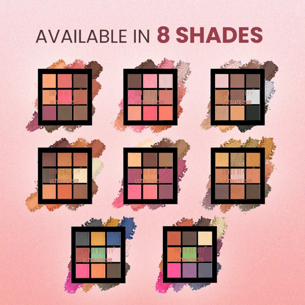 Swiss Beauty Ultimate 9 Pigmented Colors Eyeshadow Palette - 3 | Grab2Buy
