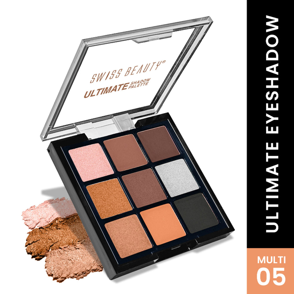 Swiss Beauty Ultimate 9 Pigmented Colors Eyeshadow Palette - 5 | Grab2Buy