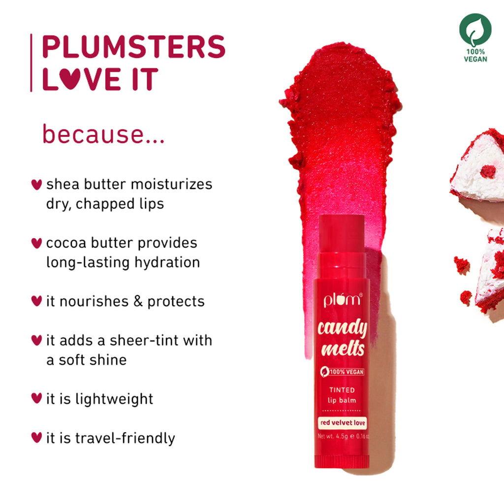 Plum Candy Melts Tinted Lip Balm - Red Velvet Love | Grab2Buy