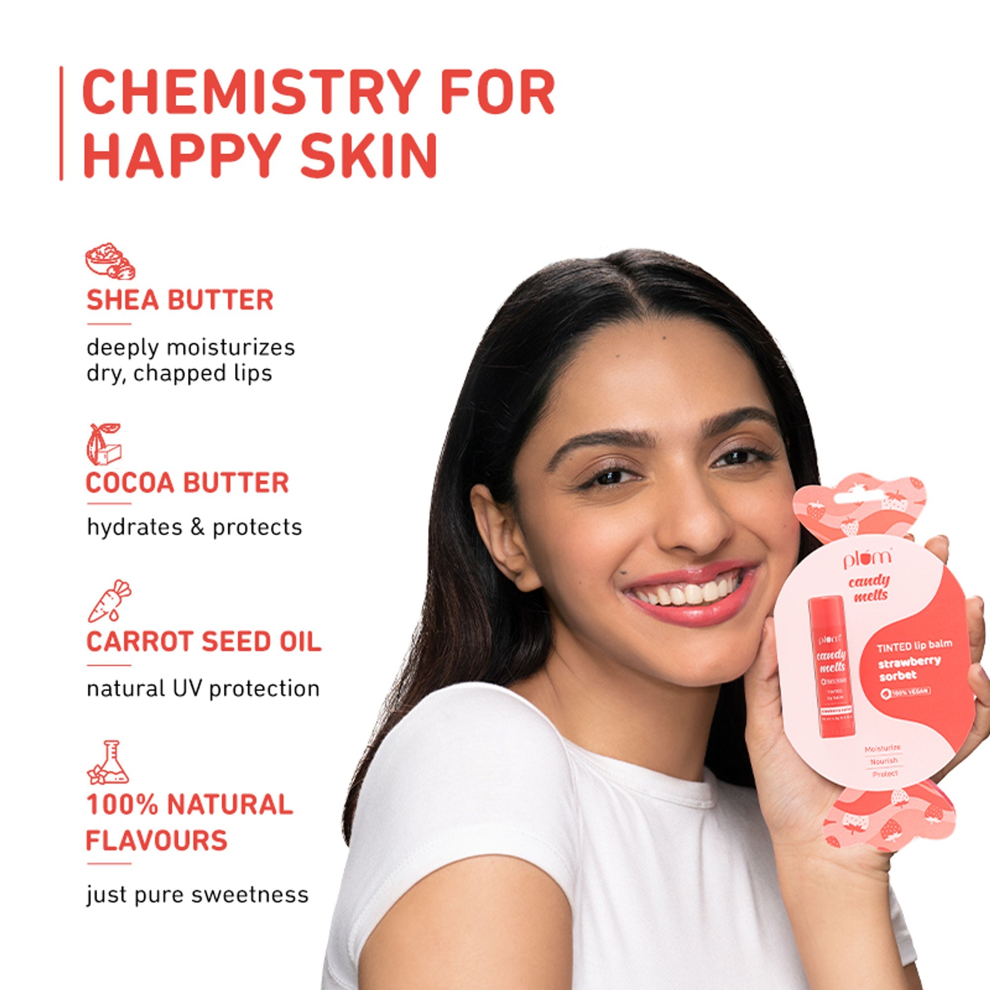 Plum Candy Melts Tinted Lip Balm - Strawberry Sorbet | Grab2Buy