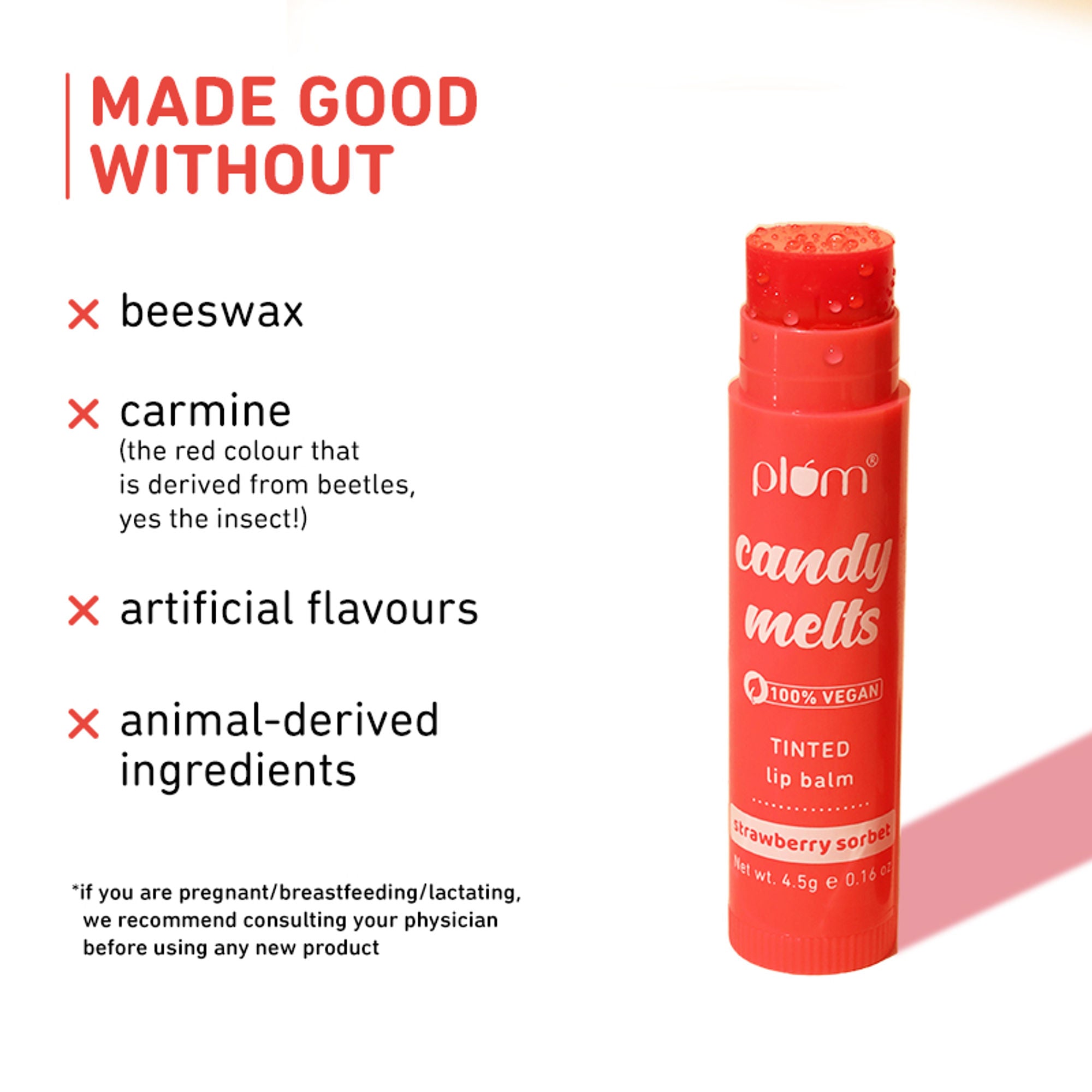 Plum Candy Melts Tinted Lip Balm - Strawberry Sorbet | Grab2Buy