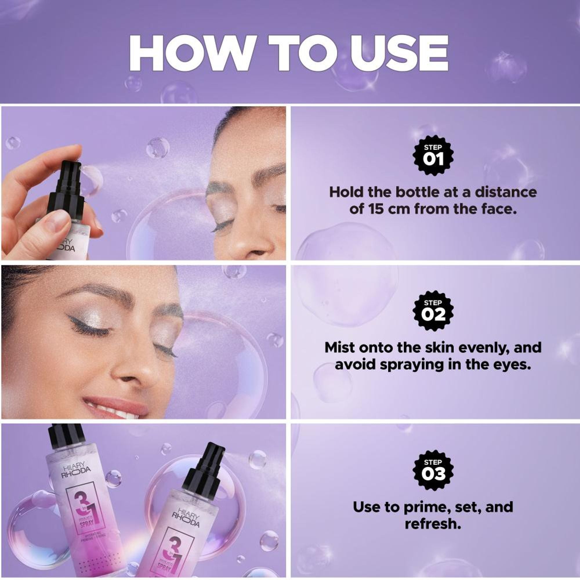 Hilary Rhoda 3 In 1 Primer Spray | Grab2Buy