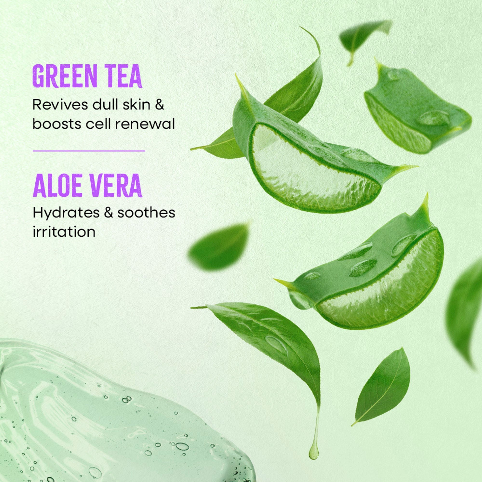 Nykaa Green Tea + Aloe Vera Sheet Mask For Hydrated Skin - Formulated in Korea - For All Skin Types - Green Tea + Aloe Vera