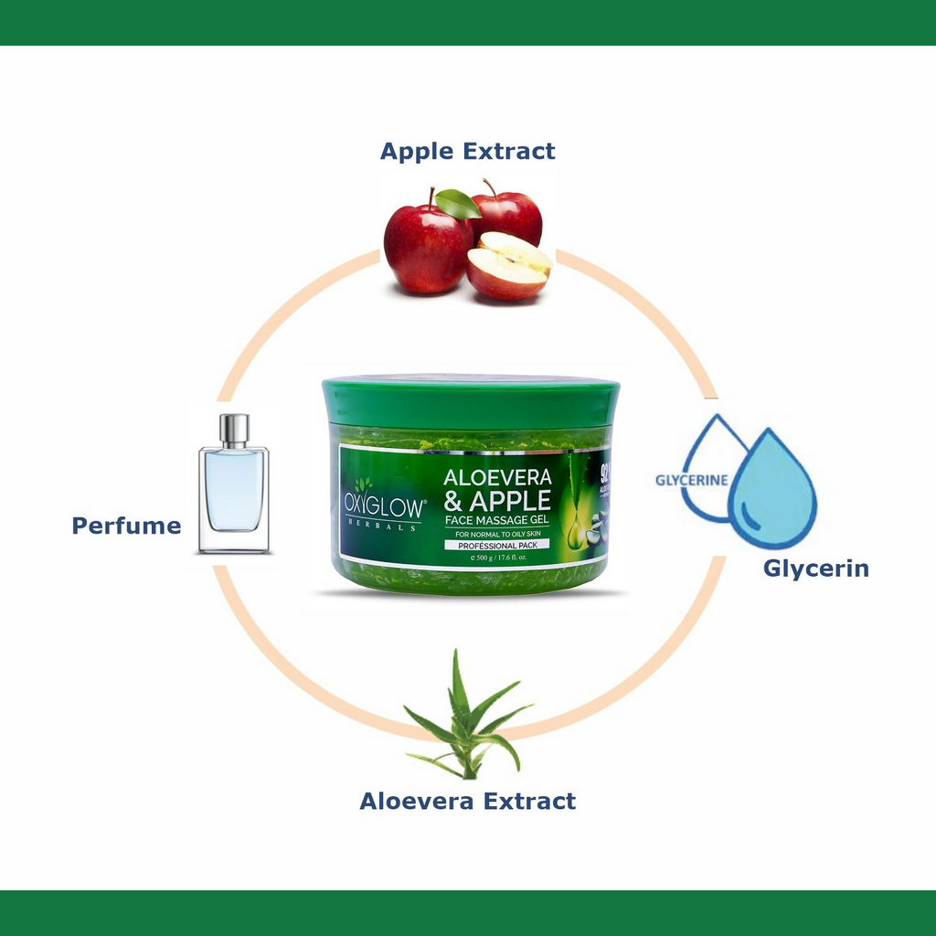 Oxyglow Herbals Aloevera Apple Face Massage Gel | Grab2Buy