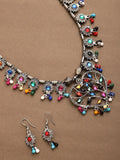 Cardinal Multi-Colored Heart Oxidised Long Jewellery Set | Grab2Buy