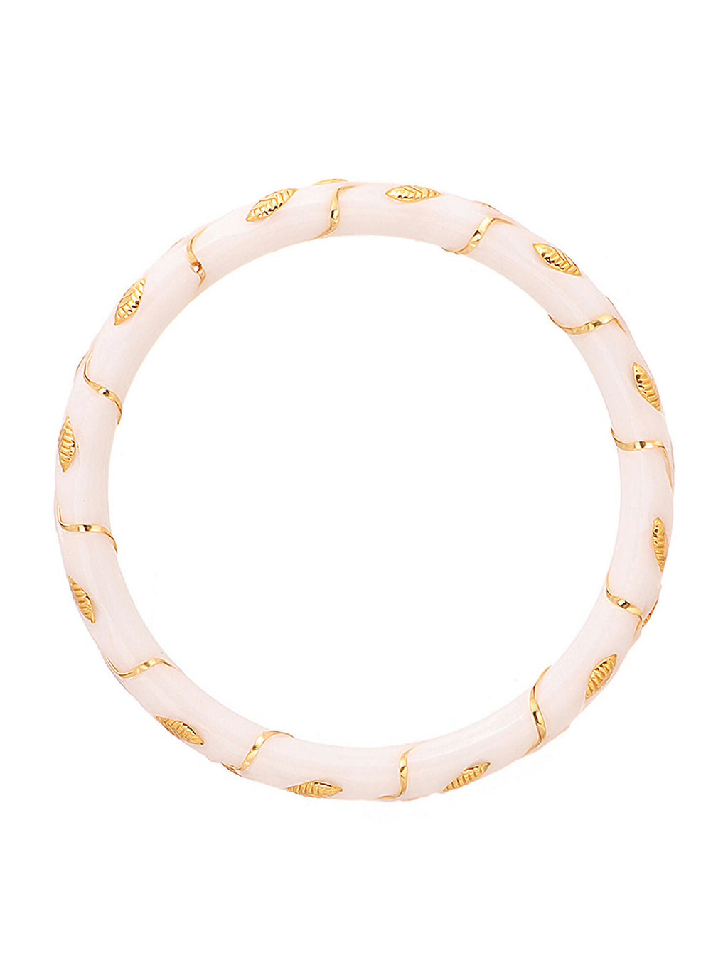 Ruby Raang White Traditional Bangle | Grab2Buy