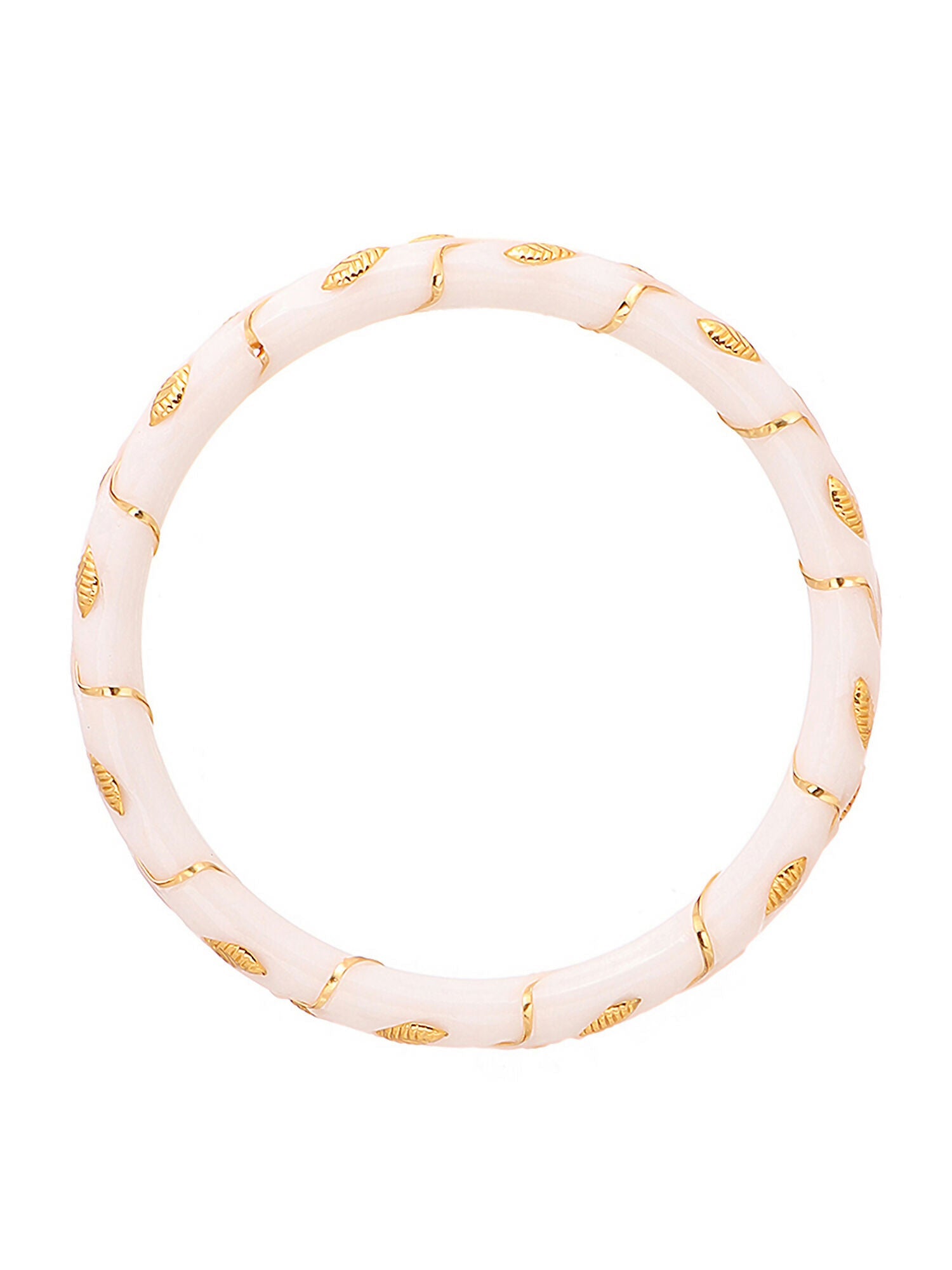 Ruby Raang White Traditional Bangle | Grab2Buy