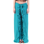 Asmaani Turquoise Color Plain Ruffle Palazzo | Grab2Buy