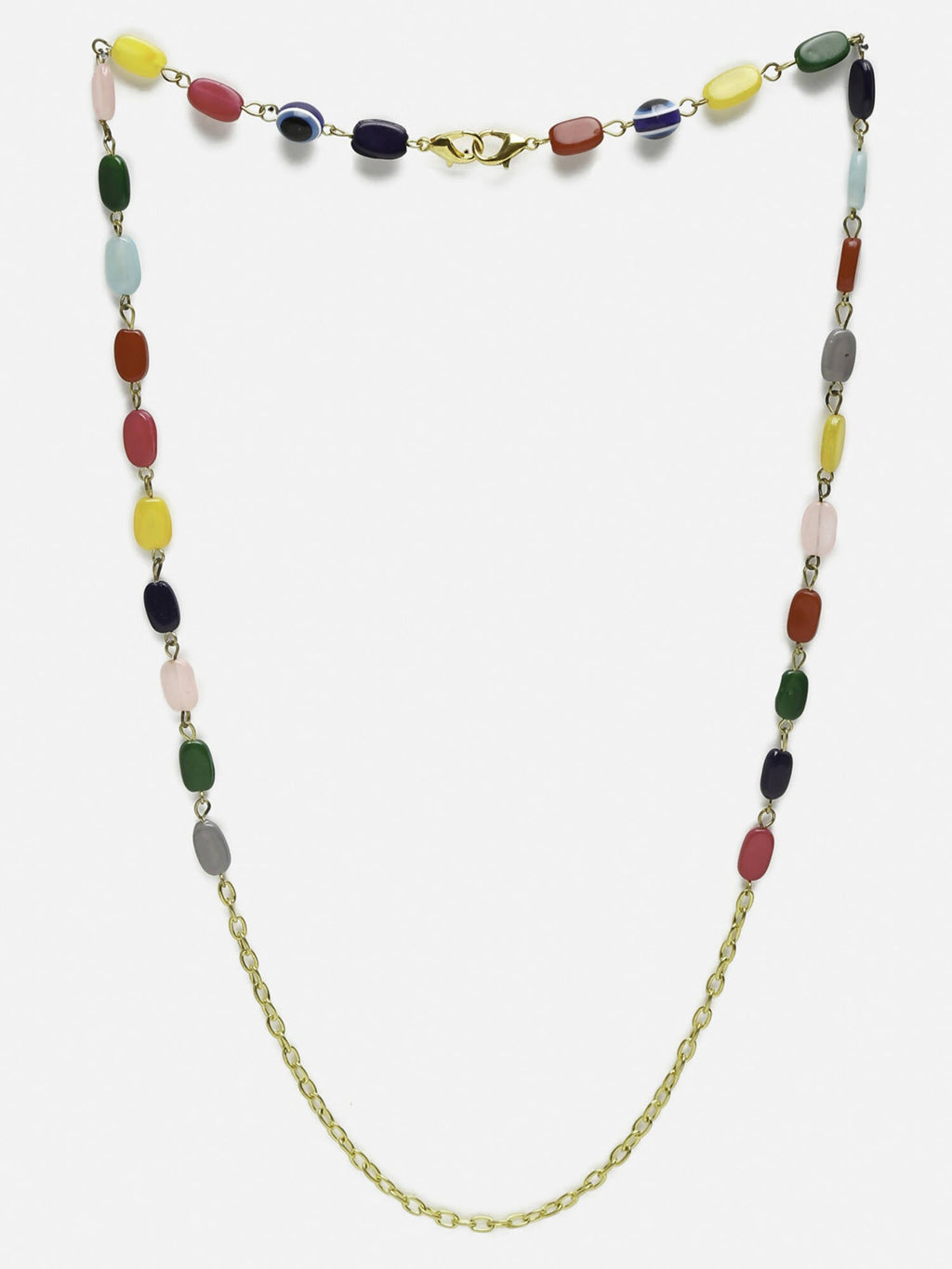 Multicolored Beaded Evil Eye Mask Chain - Ruby Raang | Grab2Buy