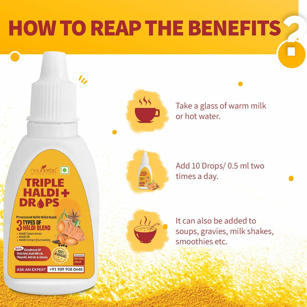 Neuherbs Triple Haldi Plus Drops | Grab2Buy