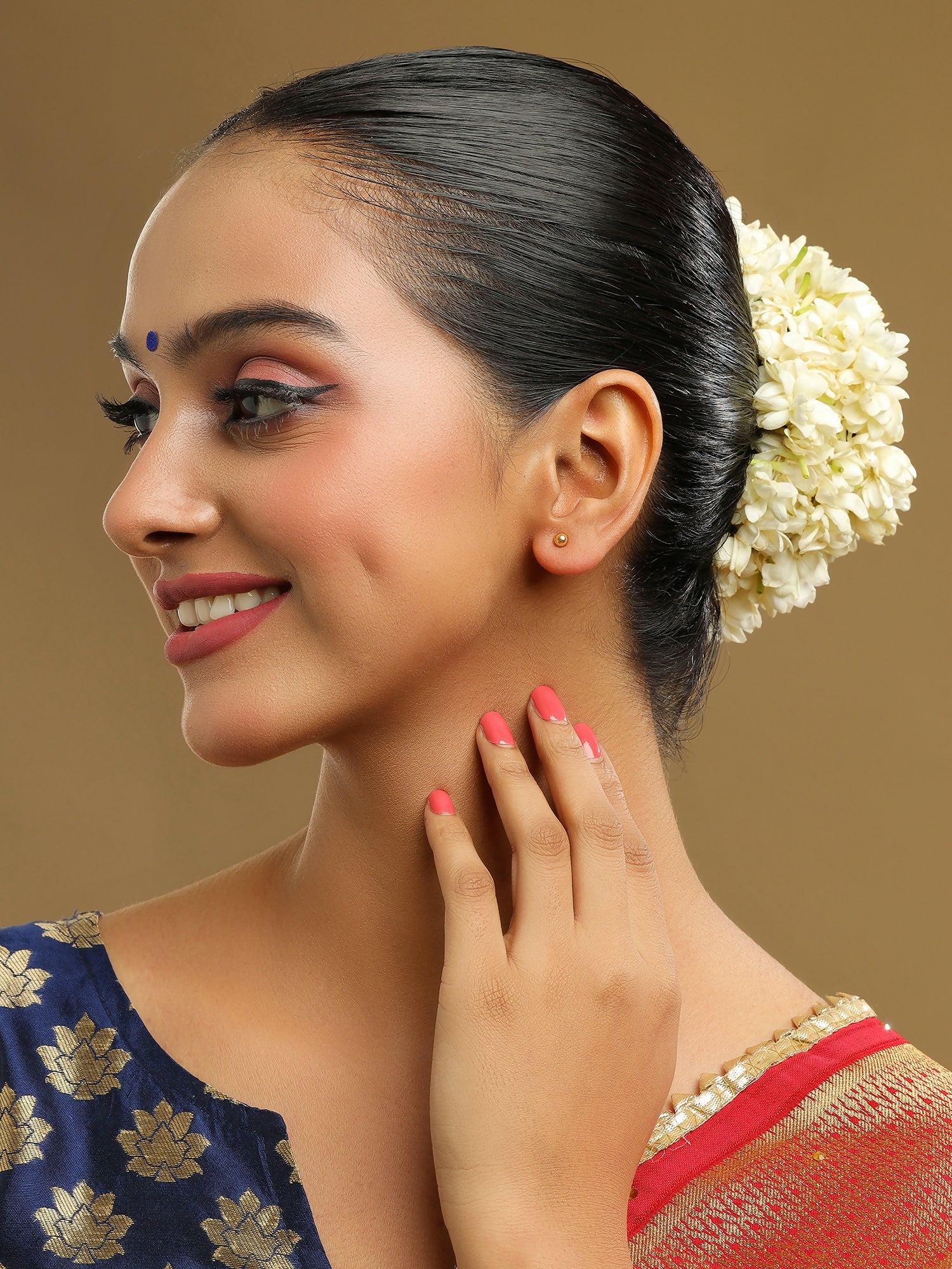 Ruby Raang Golden Studs | Grab2Buy