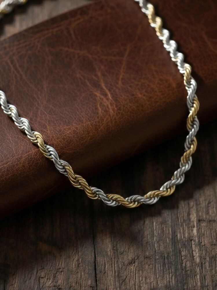 NVR Men's Handcrafted Rhodium Plated Chain | Grab2Buy
