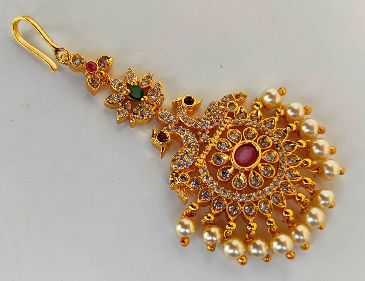 AD Peacock Bridal Maang Tikka | Grab2Buy