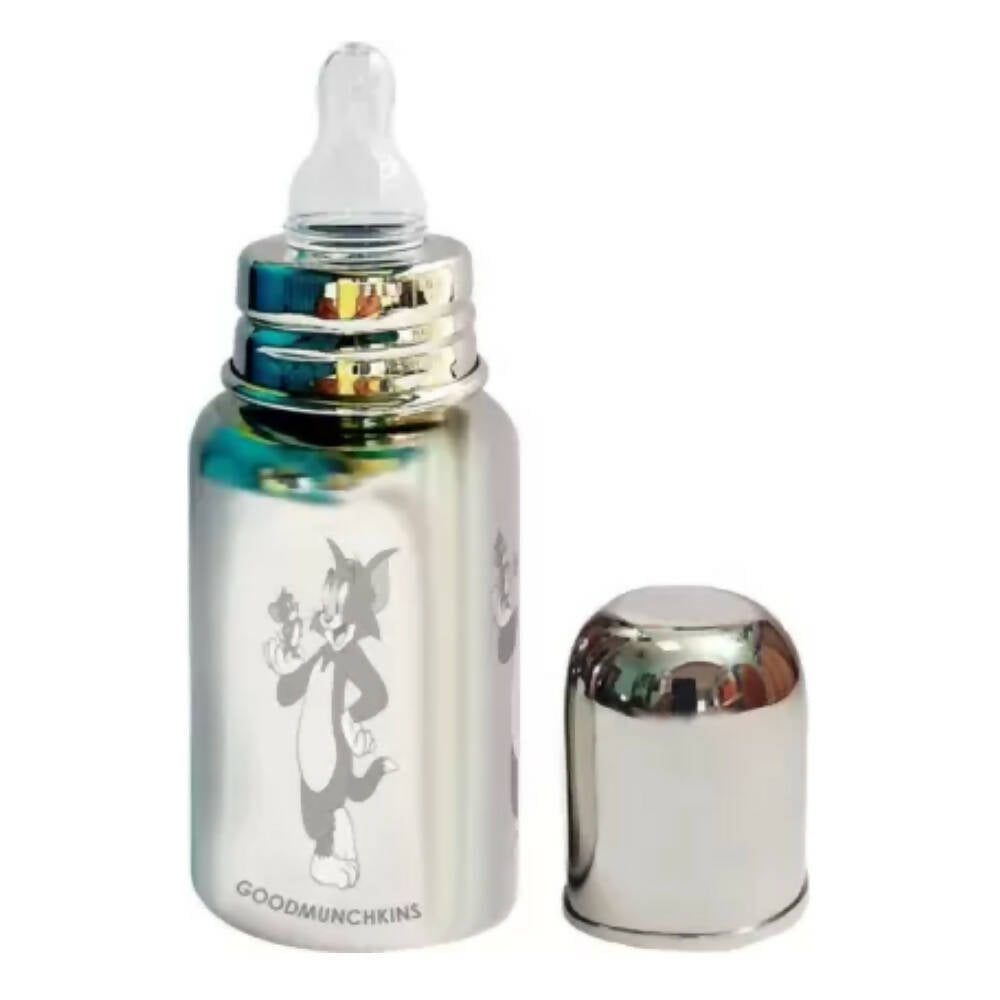Goodmunchkins Stainless Steel Feeding Bottle 304 Grade Steel, Jointless, BPA Free, Rustfree Bottle For Kids 150 ml | Grab2Buy