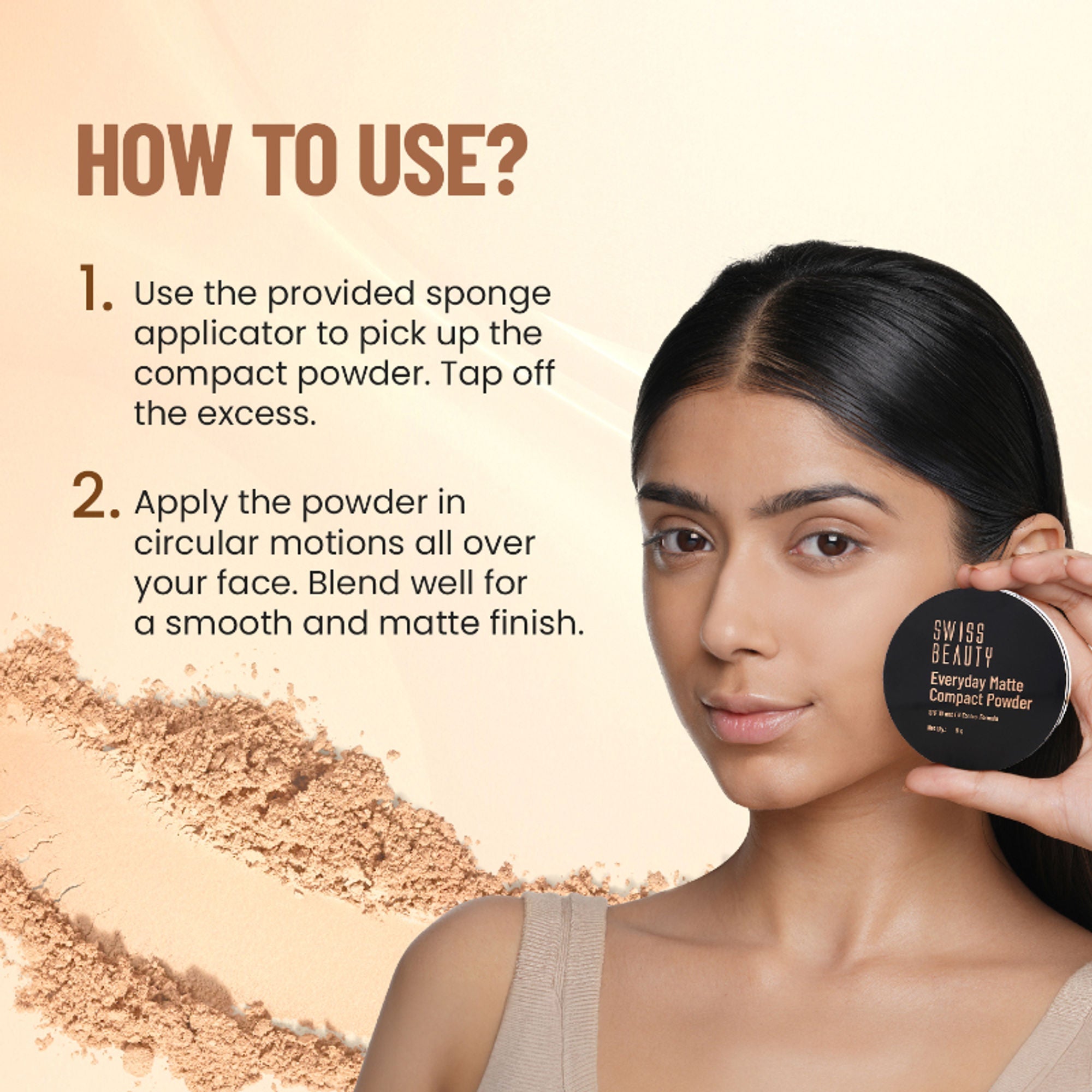 Swiss Beauty Everyday Matte Compact - 4 Honey | Grab2Buy