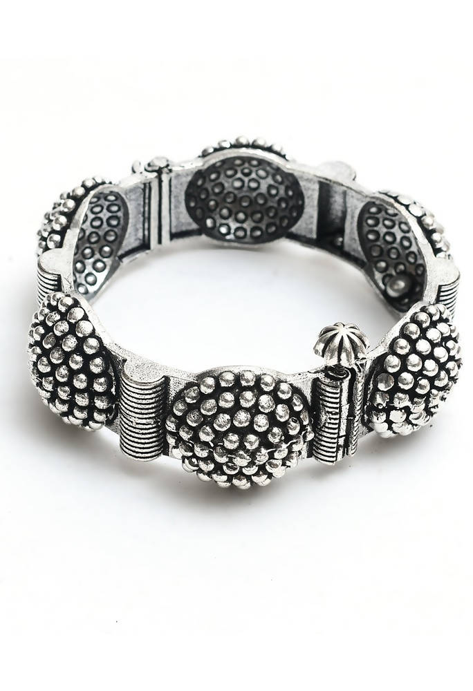 Mominos Fashion Kamal Johar Oxidised German Silver Bangles Set | Grab2Buy