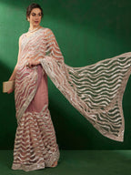 Sangria Embellished Party Wear Saree | Grab2Buy
