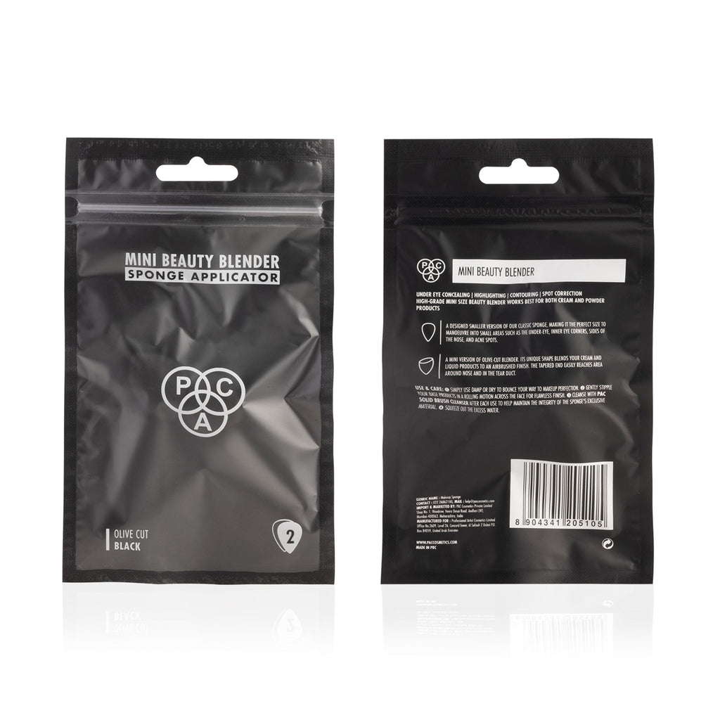PAC Studio Mini Sponge Set Water Drop Olive Cut - Black