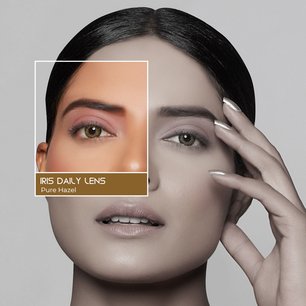 PAC Studio IRIS Premium Contact Lenses Pure Hazel - Comfortable Natural Looking, 1 Day Wear, Non-Irritating