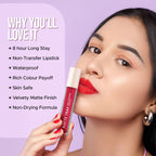 Hilary Rhoda Matte Trap Liquid Lipstick - Rose Red 18 | Grab2Buy