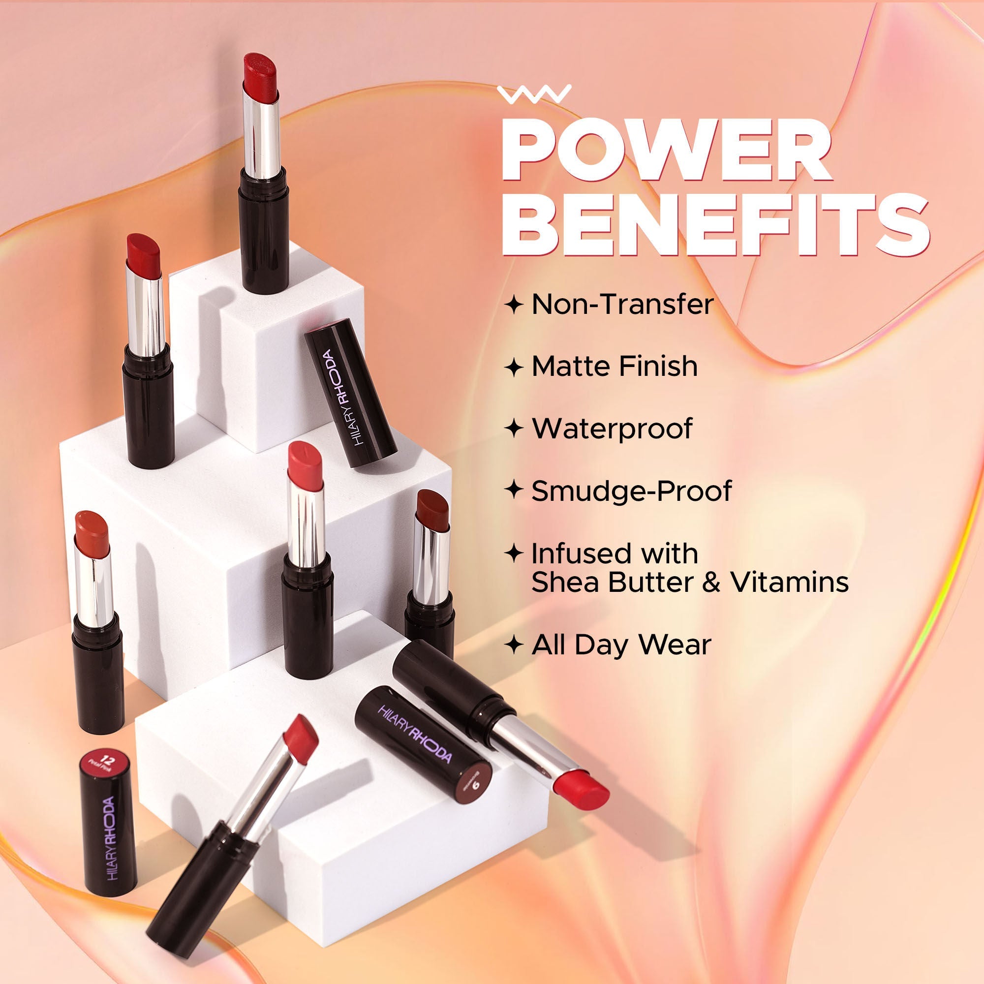 Hilary Rhoda Power Stay Non Transfer Lipstick - Cuddle Nude 01 | Grab2Buy