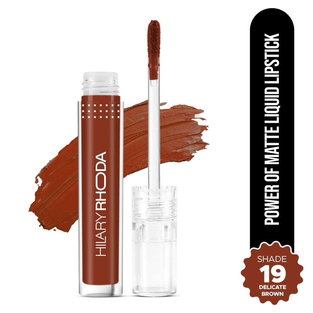 Hilary Rhoda Power Of Matte Liquid Lipstick - Delicate Brown 19 | Grab2Buy