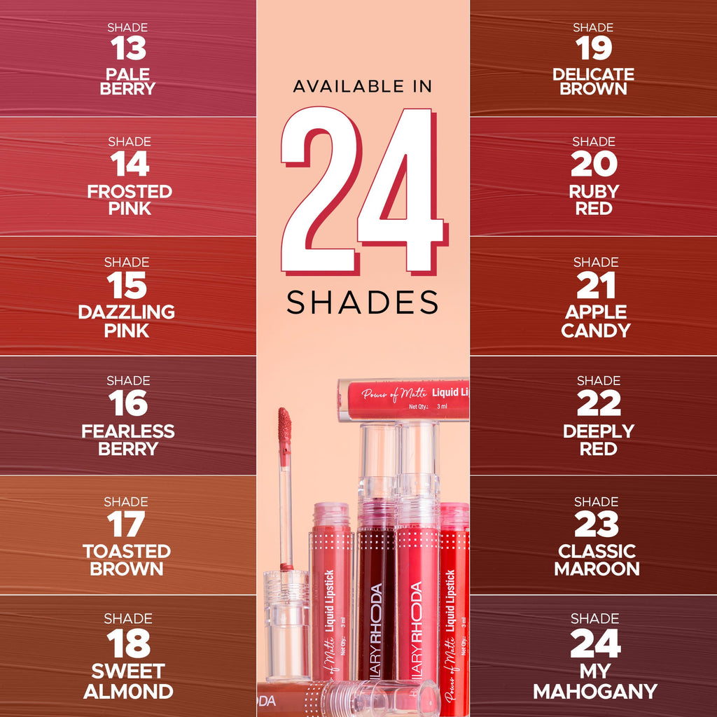 Hilary Rhoda Power Of Matte Liquid Lipstick - Delicate Brown 19 | Grab2Buy