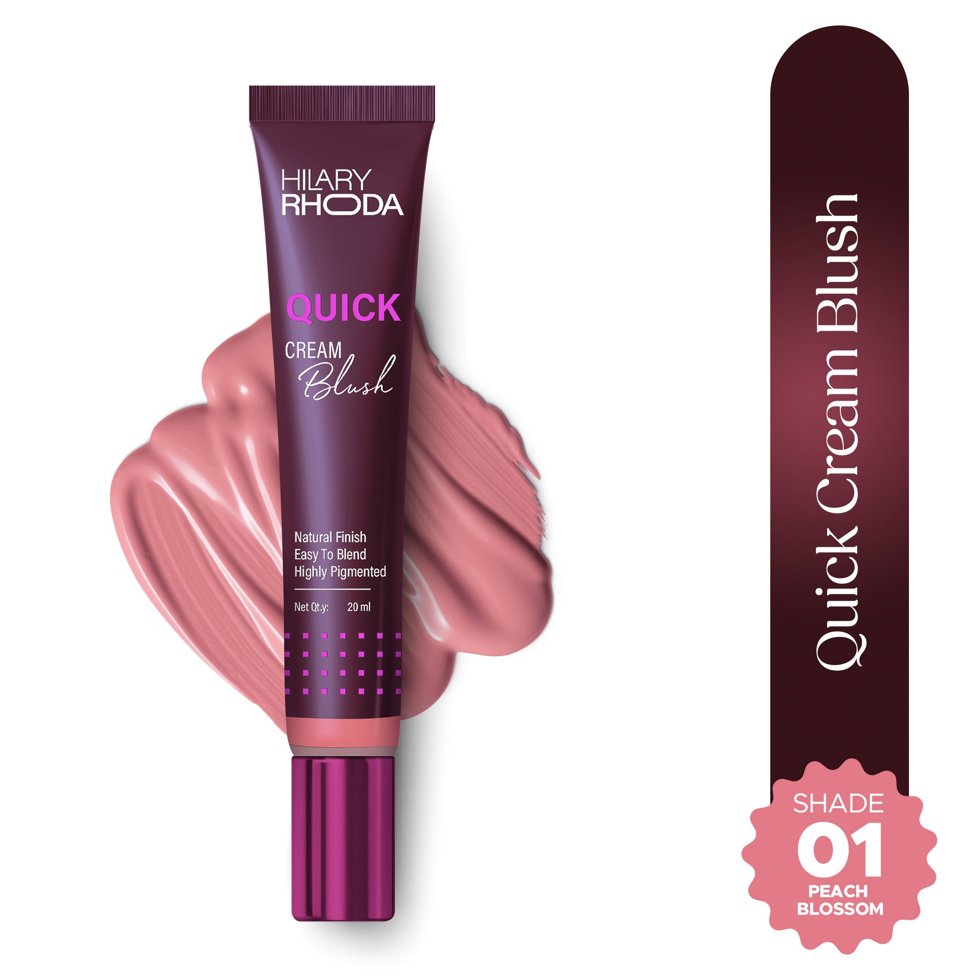 Hilary Rhoda Quick Cream Blush - Peach Blossom 01 | Grab2Buy