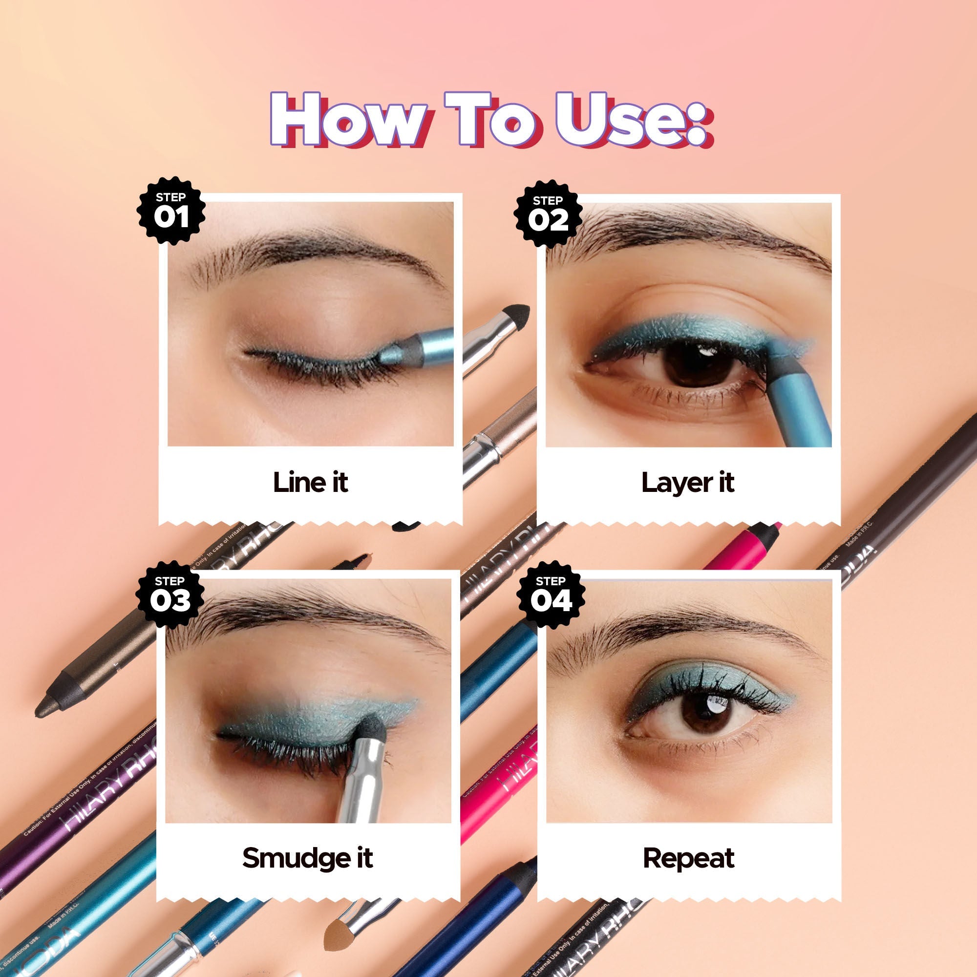 Hilary Rhoda Play N Blend Gel Eyeliner - Pure White 08 | Grab2Buy
