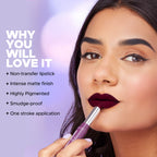 Hilary Rhoda Pro Matte Non-Transfer Waterproof Lipstick - Berry Bean 23 | Grab2Buy