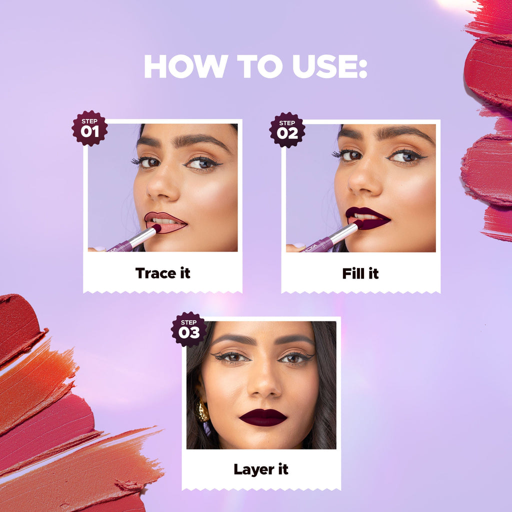 Hilary Rhoda Pro Matte Non-Transfer Waterproof Lipstick - Berry Bean 23 | Grab2Buy