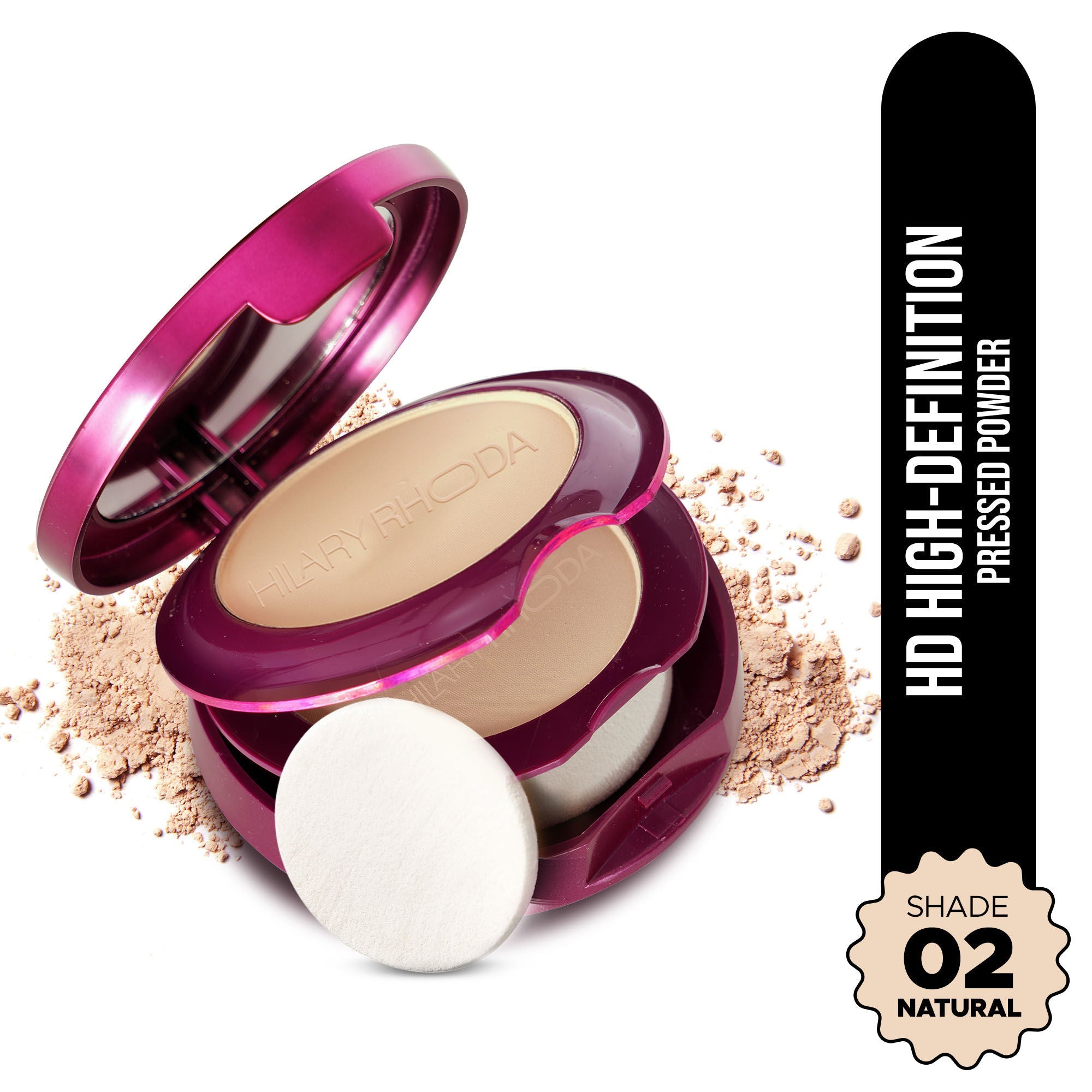 Hilary Rhoda HD High-Definition Matte Pressed Powder - Natural 02 | Grab2Buy