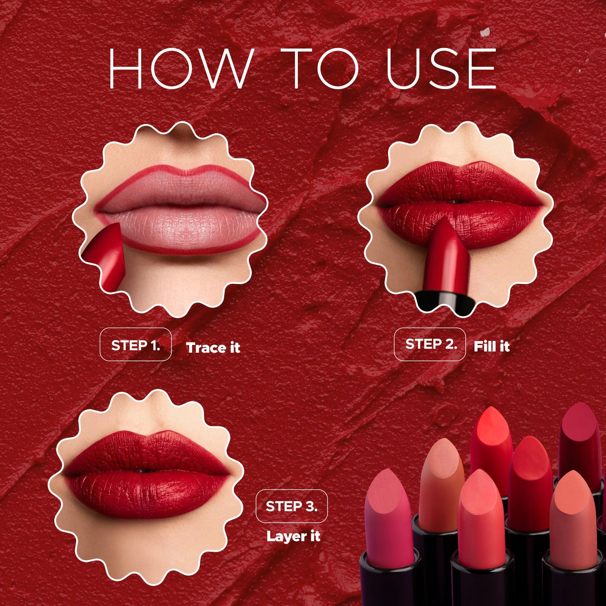 Hilary Rhoda Creamy Touch Lipstick - Red Sugar 10 | Grab2Buy