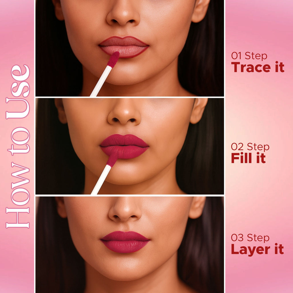Hilary Rhoda Matte Love Non Transfer Liquid Lipstick - My Magenta 14 | Grab2Buy